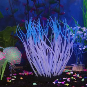 Dekorationer 1 PCS Aquarium Silicone Simulation Coral Fish Tank Fake Coral Plant Underwater Aquarium Decoration Accessory Accessory