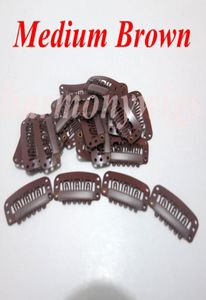 Haarverlängerungsclips, Schnapp-Haarspangen, 32 cm, mit 6 Zähnen, Edelstahl, für Haarverlängerungen, Perücken, Schuss, 6 Farben, 1076967