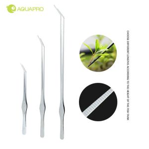 Tools Aquarium Tweezer Aquatic Fish Tank Plant Stainless Steel Mirror Aquascape Clip Straight Cleaning Utensils Accessory ADA Quality