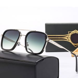 Nuovo stilista DITTTTTTA occhiali da sole con montatura a specchio per uomo e donna unisex di lusso da spiaggia con scatola senza scatola