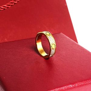 Carteras Ring Designer Mini Love Ring for Women Men Diamond Ring Diamond 18K Gioielli classici ragazze di San Valentino per la mamma Halo Charm Anillos Designer Jewelry Gift 327