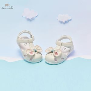 DB2222604 Dave Bella Summer Fashion Baby Girls Bow Applicques Shoes Sweet Children Girl Brand Shoes 240301