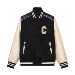 C-line lã jaqueta de beisebol americano vintage formal carta bordado jaqueta masculina e feminina amantes casaco preguiçoso solto luxo tudo 240313