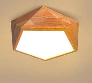 Ny design Modern LED -taklampor med fyrkantiga träram Lamparas de Techo japanska stillampor för sovrum LLFA8951209