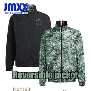 MU Special Soccer Reversible Jacket STONE ROSES Co Branded Styles Jerseys Mens Jersey Man Football 2023 2024 Windbreaker Long Sleeved Fan 860