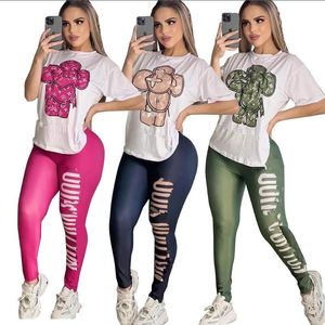 Novos fatos de treino feminino marca de luxo malha casual terno esportivo 2 peça conjunto designer fatos de treino d0075