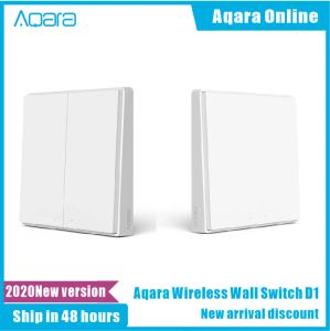 Controle original aqara interruptor inteligente luz controle remoto zigbee wifi sem fio chave interruptor de parede trabalho para xiaomi mijia mi casa controle app