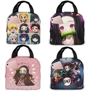 Anime Lunch Bag Tote Meal Reusable Insulated Portable Box for Women Mens Boy Girl Work School Picnic 240226