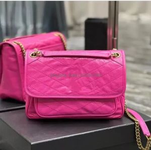 10A Mirror Quality Messenger Designer Högkvalitativ lyxig äkta läder Chian Flap Bag Handväska Small Medium Classic Quiltade väskor med söt presentförpackning