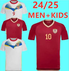 24-25 Venezuela Soccer Jerseys Kit Kit 2024/2025 Narodowa drużyna piłkarska Koszula Mężczyźni Home Red Away White Camisetas Copa America Cordova Sosa Rincon Bello Soteldo