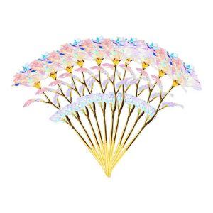 Caixas 10pcs folha banhada rosa flor criativa Criativo Dia dos namorados Gold rosa dura para sempre amor decoração de casamento amante de iluminação rosa