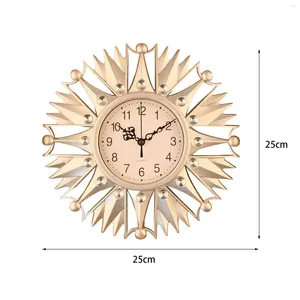 Wall Clocks Hanging Clock Easy To Read Modern Rhinestone Fashion Creative Decorative Mute For Bedroom Living Room Home Bathroom Office