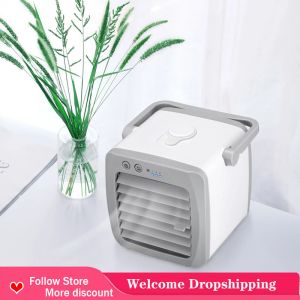 Fans USB Mini Refrigeration Air Conditioner Home Desktop Small Air Cooler Portable Mobile Humidification Water Cooled Electric Fan
