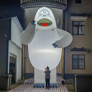 10 mh (33 stóp) z Blower Christmas Decoration oświetlony Bumble The Hominable Inflatible Snowman Monster Giant Snow Monster na wydarzenia na świeżym powietrzu