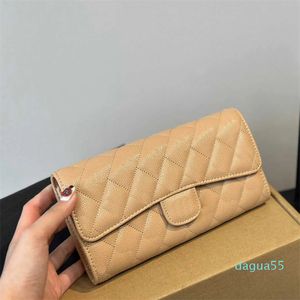 Kette-Clutch-Tasche, Schultertasche, weiblich, Designer, klassische Mini-Geldbörse, Kette, Kaviar-Korn-Oberfläche, glänzende Umhängetasche, Flip-Tasche