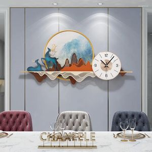 Zegary ścienne Art Mural Duże wnętrze estetyka nowoczesna design zegarek twórczy moda horloge murale dekoracja salonu