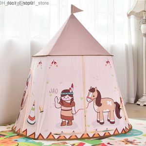 Spielzeugzelte Spielzeugzelte YARD Kinderspielzelt Outdoor Indoor Tragbares Prinzessinnenschloss für Kinder Tipi-Haus Zelte Geburtstag Weihnachtsgeschenk für Kinder Q231220 L240313