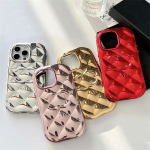 Case Phone Case Letter 3D iPhone Cases 15 Pro 14 Promax 13 15Pro 14Pro 13Pro Fashion Anti-drop phonecase cover cover electroplated shell cyd24031203-6