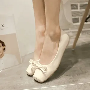 Sıradan Ayakkabı Qplyxco Zapatos de Mujer 2024 Kadın Flats Flats Toe Bowknot Siyah Kırmızı Artı Küçük Boyut 32-54 Bayanlar M-31