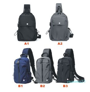 LL Men Outdoor Bags Crossbody Bag Gym Elastic Adjustable Strap Zipper Shoulder Chest Bag Belts Fanny Pack33