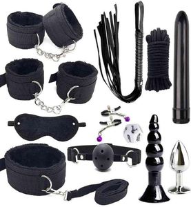 Adult Bed Game Set Safe Womens Mens Comfortable Bondage Romance BDSM Cosplay Toy Kit Vibrator Blindfold Flogger Whip 2107227608316