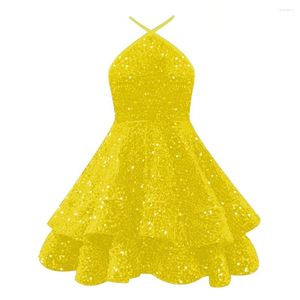 Party Dresses BeAlegantom Sparkly Halter Sequin Short Homecoming Tiersed Mini Formal Endan Graudation Cocktail Prom Gown