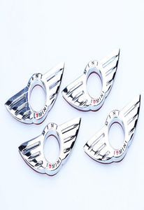 I LOVE MINI Sticker Emblem Wing Decoration For BMW MINI Cooper R55 R56 R57 R58 R59 Door Lock Knob creative5141996