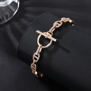 Bracciale di gioielli di design Bracciale in argento oro rosa con diamanti per donna uomo matrimonio per coppie marchio regalo di San Valentino con scatola