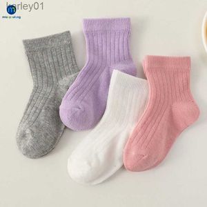Детские носки, 4 пары/лот, детские носки для девочек, хлопковые полосатые носки для школьников, женские теплые носки для малышей, детские носки Miaoyoutong yq240314