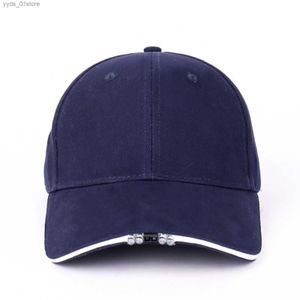 Ball Caps Unisex Led Beyzbol C Ayarlanabilir Beyzbol Şapkası Far Fildisi Balıkçılık Kamp Yürüyüş Joggings L240314