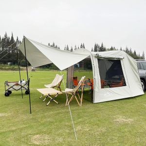 Shelters Auto-Heckzeltverlängerung, wasserdichtes Anhängerzelt, Camping-Unterstand, Überdachung, Kofferraumzelt für Outdoor-Tour, Grill, Picknick