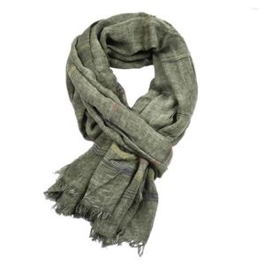 Schals Männer Herbst Winter Baumwolle Leinen Wraps Ring Schal Khaki Schwarz Navy Rosa Warme Lange Mode Marke Männer Schal neckwear308U