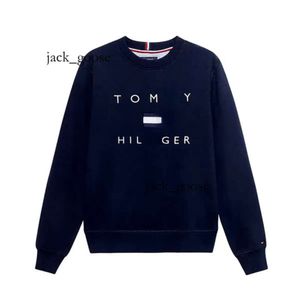 Tommy Designer Polo Hoodie Sweatshirt Pullover Fashion Autumn Winter Long Sleeve Round Neck Letter Pullover Pure Cotton Hoodie Top Quality Hilfiger XS-XXL 523