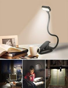 Rechargeable LED USB Book Light Reading Light Flexible Book Lamp Dimmer Clip Table Desk Lamp Portable Clip Light4432889