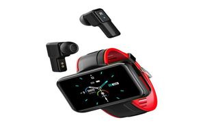 2020 NYA IP67 WATERPOOF SMART WATCH MEN Kvinnor Smartur med trådlösa hörlurar Bluetooth -hörlurar Eörnänger Sport Fitness Brace1653477