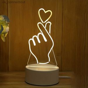 Bordslampor 1 st 3D Illusion Night Light - USB -driven bordslampa för familjerumsdekoration - Perfekt semester eller födelsedagspresent - Torndesign