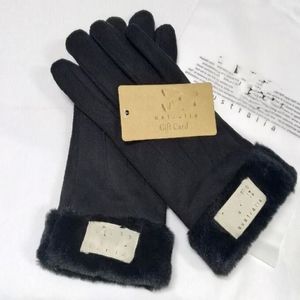 European and American gloves ladies autumn winter touch screen with plush and thickened warm gloves175T