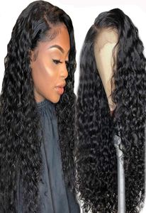 Deep Wave 13x6 13x4 Spets Front Human Hair Wigs For Black Women Prepluck Glueless Brasilian Curly 5x5HD LACE STÄNGNING WIG4112750