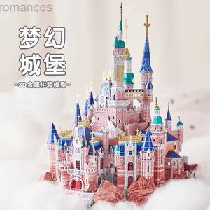 3D Puzzles Iron Star 3D Metal Puzzle J62227 Princess Dream Castle Model Kits Diy Assemble Model Toys for Children Gift for Girlfriend 240314