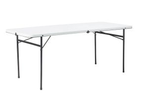 Mobiliário mesa dobrável de plástico bifold de 6 pés, mesa de piquenique branca conjunto de mesa de acampamento dobrável