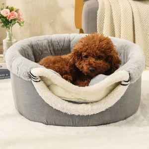 Mats New Cat Dog Deep Sleep Comfort In Winter Cat Bed Little Mat Basket Dog House Products Pets Tent Nest Indoor Small Dogs Cozy Cave