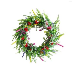 Decorative Flowers Merry Christmas Lighted Window Sign Decor Wreath Flower Beautiful Artificial Spring And Summer Berry For Indoors