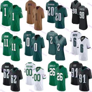 Saquon Barkley 62 Jason Kelce Jalen Futbol Jersey Aj Brown Devonta Smith Haason Reddick Jalen Carter Lane Johnson Graham Chauncey Gardner-Johnson Bryce Huff