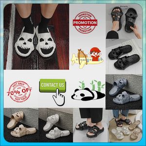 Designer Casual Platform Skeleton Head Funny One Word Drag Summer Sliders Män Kvinnor Rainbow Slides Sandaler Sandaler mjuk tjock kudde Cloud Slide Gai