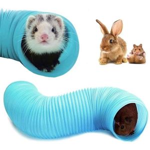 Toys Pet Fun Tunnel Small Animal Play Tunnel Collapsible Plastic Tube Pet Hideaway Fun Toys for Hiding Training Fit Hamsters Ferrets