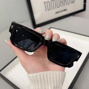 Sunglasses YOOSKE Retro Square Women Luxury Sun Glasses For Men Fashion Rectangle Hinges UV400 Shade