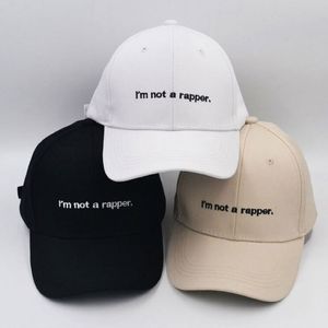 Nie jestem raperami wydrukowanymi swobodnymi kobietami designerskimi kapeluszami unisex hip hop hats mężczyzn ball caps2381