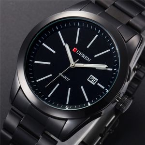 Curren Fashion Men Watches Full Steel Wristwatch Classic Business Man Clock Casual Military Quartz Calender Watch Reloj