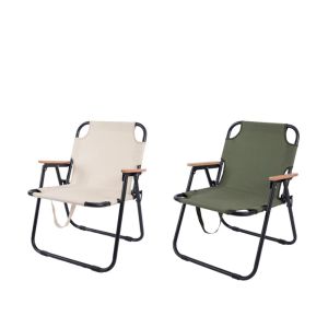 Furnishings 180kg Load Bearing Folding Ultralight Handrails Steel Support Ripstop Canvas Cloth Leisure Armchair Camping Picnic Bracket Chair