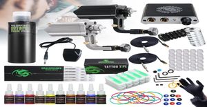 Rotary Tattoo Kit 2pcs Professional Rotary Motor Tattoo Machines Mini Power Supply SUPERIOR Needles Tips Grips6229965